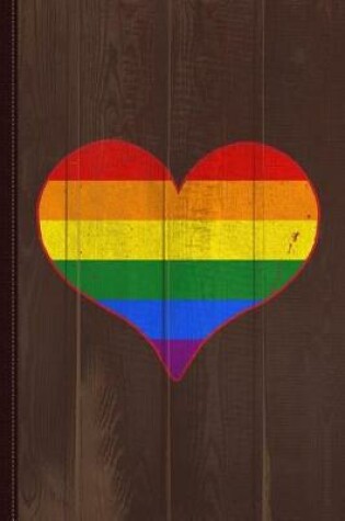 Cover of Gay Pride Love Heart Journal Notebook