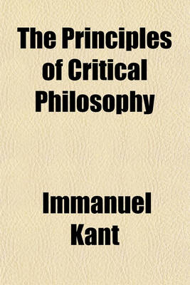 Book cover for The Principles of Critical Philosophy