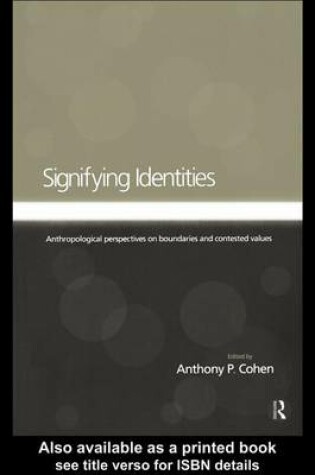 Cover of Signifying Identities