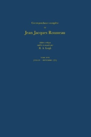 Cover of Correspondence Complete De Rousseau 17