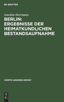 Book cover for Berlin: Ergebnisse Der Heimatkundlichen Bestandsaufnahme