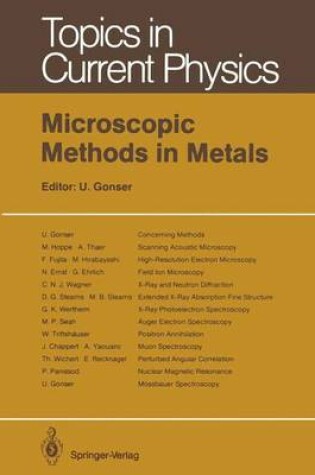 Cover of Microscopic Methods in Metals