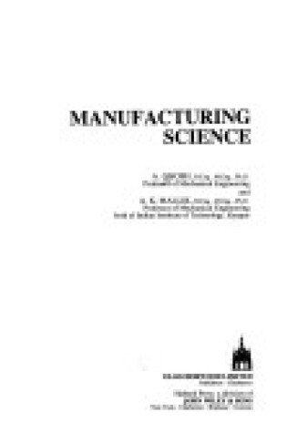 Cover of Ghosh Manufacturing