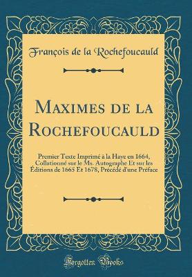 Book cover for Maximes de la Rochefoucauld