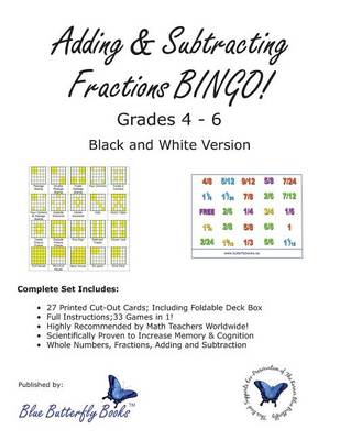 Book cover for Adding & Subtracting Fractions BINGO! (Black & White Version)