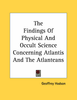 Book cover for The Findings of Physical and Occult Science Concerning Atlantis and the Atlanteans