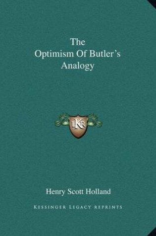 Cover of The Optimism of Butler's Analogy