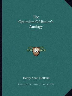 Book cover for The Optimism of Butler's Analogy