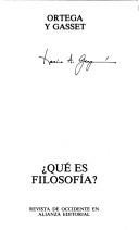 Book cover for Que Es Filosofia?