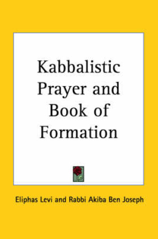 Cover of Kabbalistic Prayer and Book of Formation (1923)