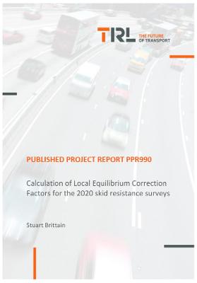 Cover of Calculation of Local Equilibrium Correction Factors for the 2020 skid resistance surveys