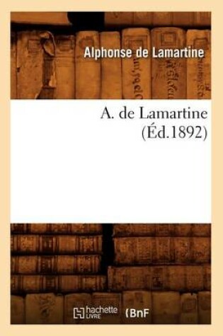 Cover of A. de Lamartine (Ed.1892)