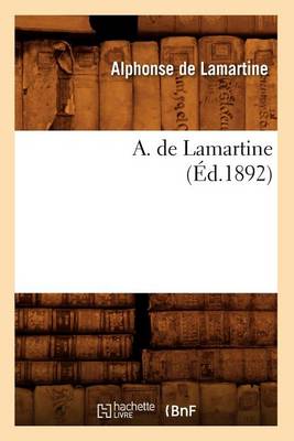 Book cover for A. de Lamartine (Ed.1892)