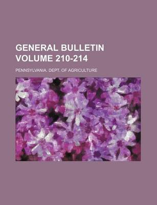 Book cover for General Bulletin Volume 210-214