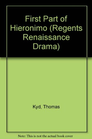 Cover of First Part of Hieronimo