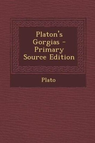 Cover of Platon's Gorgias