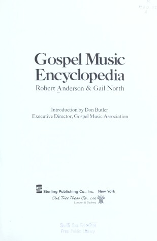 Book cover for Gospel Music Encyclopaedia