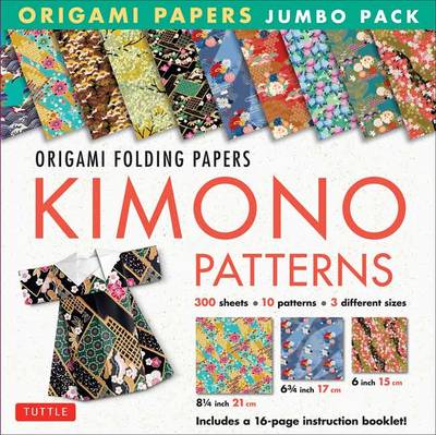 Book cover for Origami Folding Papers Jumbo Pack: Kimono Patterns