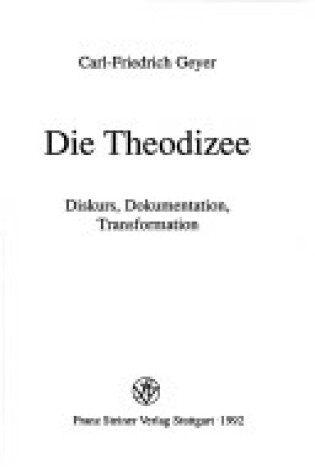 Cover of Die Theodizee