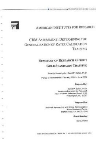 Cover of Crm Assessment