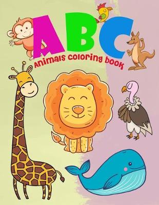 Book cover for ABC animals coloring book