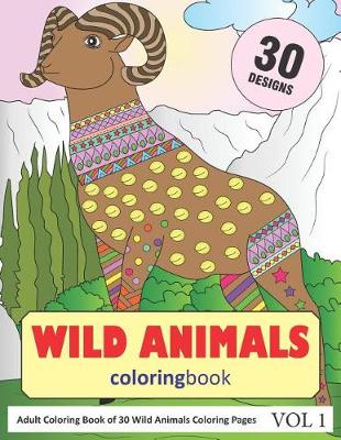 Book cover for Wild Animals Coloring Book