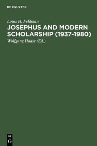 Cover of Josephus and Modern Scholarship (1937-1980)