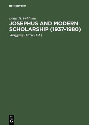 Book cover for Josephus and Modern Scholarship (1937-1980)