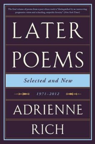 Cover of Later Poems: Selected and New