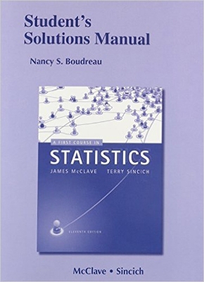 Book cover for Student's Solutions Manual for A First Course in Statistics