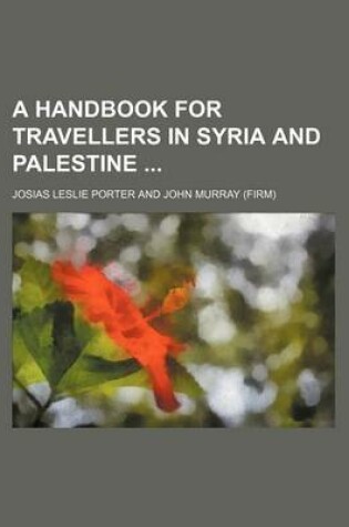 Cover of A Handbook for Travellers in Syria and Palestine