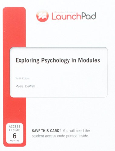 Book cover for Launchpad for Myers's Exploring Psychology in Modules (1-Term Access)