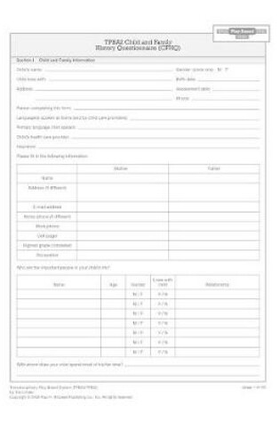 Cover of Transdisciplinary Play-based Assessment and Intervention (TPBA/I 2) Child and Program Summary Forms