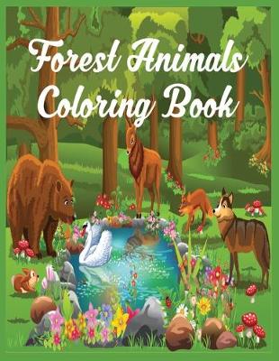 Book cover for forest animals coloring book