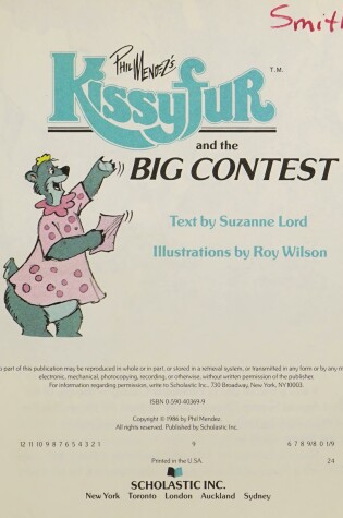 Cover of Phil Mendez's Kissyfur and the Big Contest