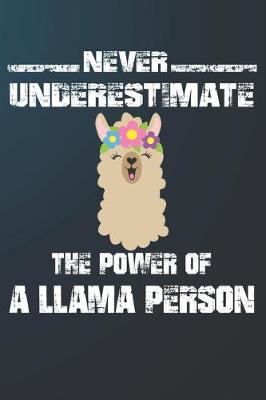 Book cover for Never Underestimate The Power Of A Llama Person