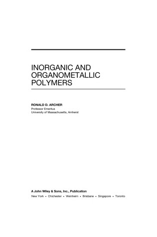 Cover of Inorganic and Organometallic Polymers