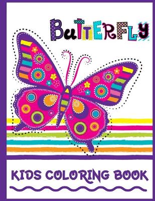 Book cover for Butterfly Kids Coloring Book