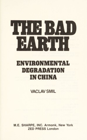 Book cover for Bad Earth