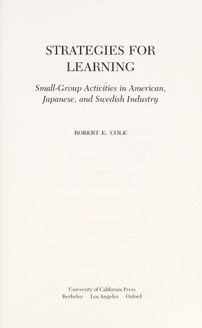 Book cover for Strategies for Learning