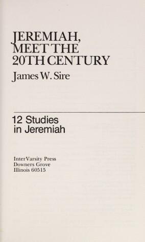 Book cover for Jeremiah, Meet the 20th Century