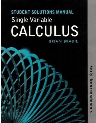 Book cover for Single Variable Calculus: Early Transcendentals Student Solutions Manual