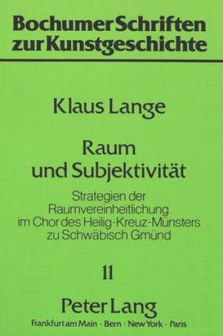 Cover of Raum Und Subjektivitaet
