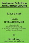 Book cover for Raum Und Subjektivitaet