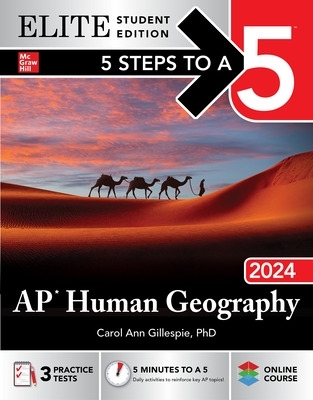 Book cover for 5 Steps to a 5: AP Human Geography 2024 Elite Student Edition