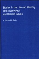 Book cover for Studies in the Life and Ministry of the Early Paul and Related Issues