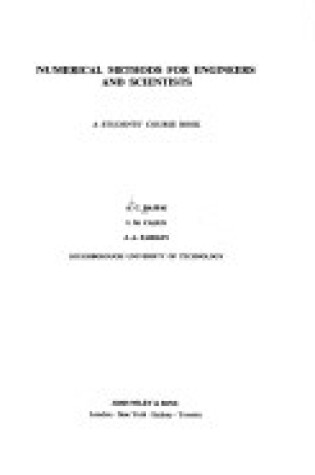 Cover of Numerical Methods for Engineers and Scientists