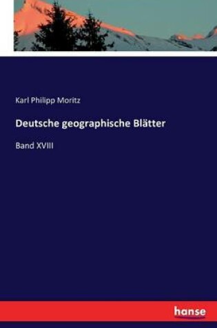 Cover of Deutsche geographische Blätter