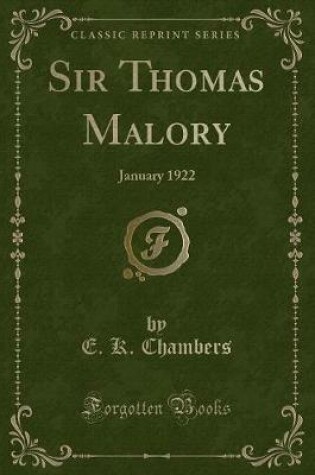 Cover of Sir Thomas Malory