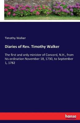 Book cover for Diaries of Rev. Timothy Walker